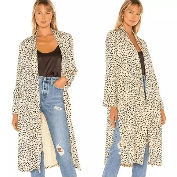 Cupcakes and Cashmere Arianne Cheetah Animal Print Kimono Duster Jacket Size M/L - Picture 1 of 14